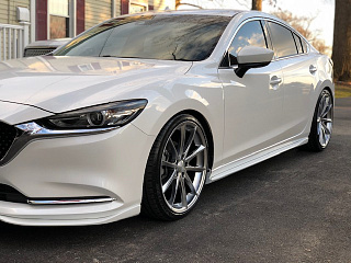 Сплиттер передний под стандартный бампер Mazda 6 GJ / Atenza GJ (2019 - 2023) ОЗНАКОМЬТЕСЬ С ВИДЕО ПО УСТАНОВКЕ!