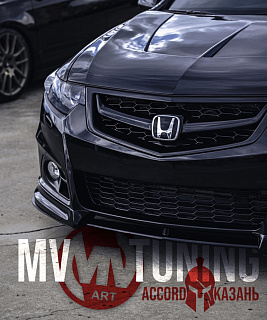Updated, Обновленная версия! Решетка радиатора "Modulo Style" var №5 Honda Accord 8 (VIII) / Acura TSX(CU/CW) (2008-2010) Updated + УСТАНОВОЧНЫЙ КОМПЛЕКТ