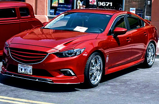 Комплект обвеса SkyActiv для Mazda 6 / Atenza GJ (2012 - 2018) Клыки пер + зад, пороги, сплиттер