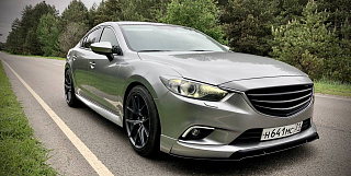 Реснички на фары var №2 фигурные Mazda 6 / Atenza GJ (2012 - 2018) + УСТАНОВОЧНЫЙ КОМПЛЕКТ