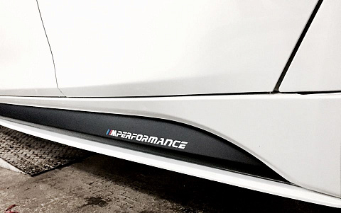 Накладки боковых порогов BMW F30/F31 M Performance (Черный мат)